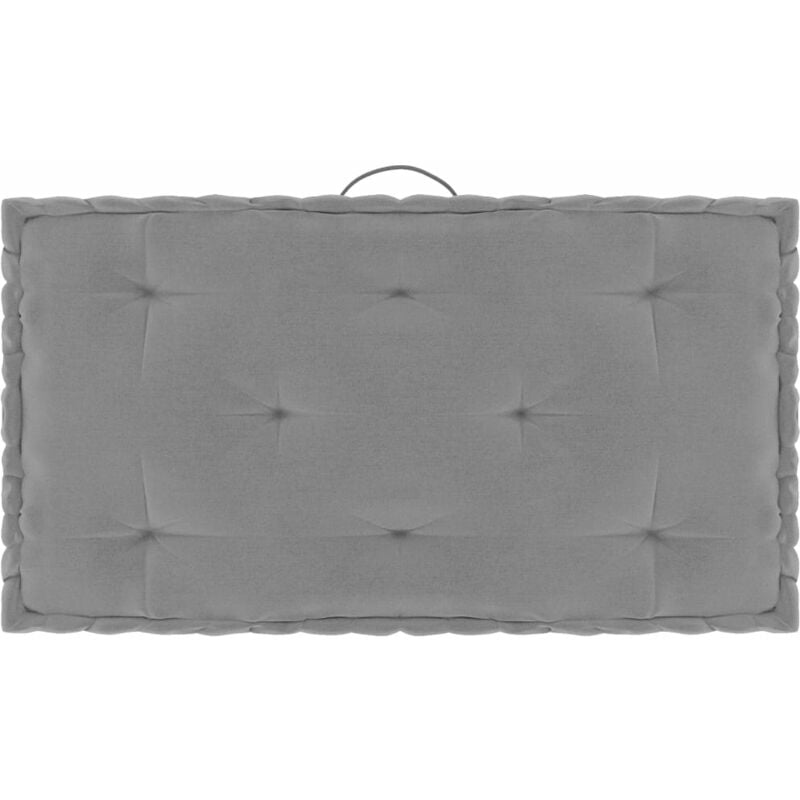 

Cojín para palé de suelo algodón gris 73x40x7 cm - Gris