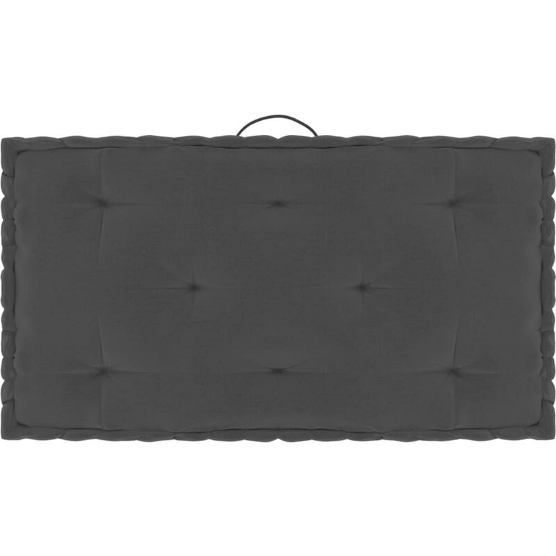 

Cojín para palé de suelo algodón gris antracita 73x40x7 cm - Antracita