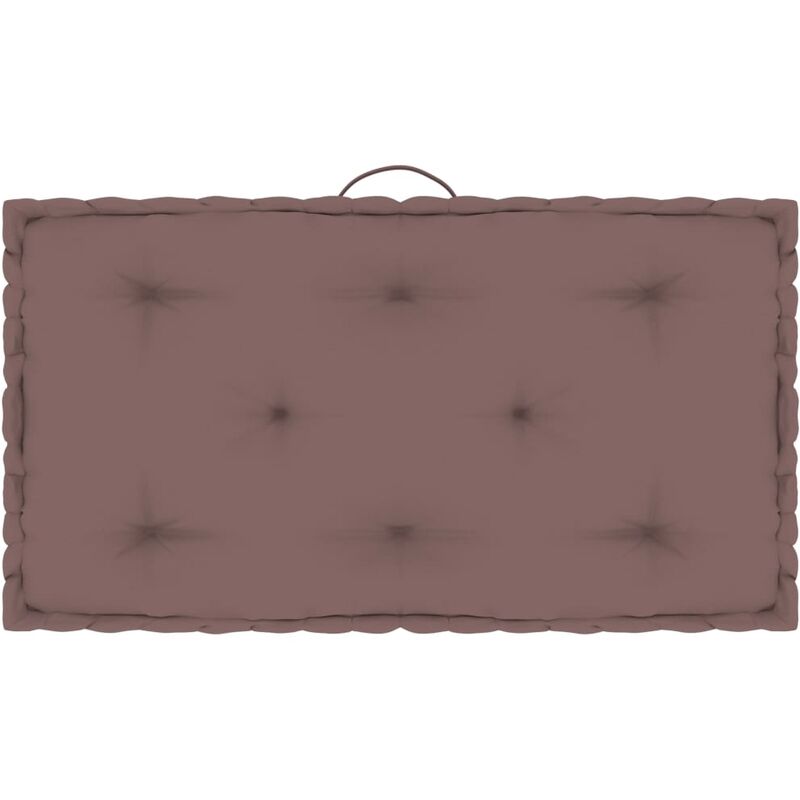 

Cojín para palé de suelo algodón gris taupé 73x40x7 cm - Gris Topo