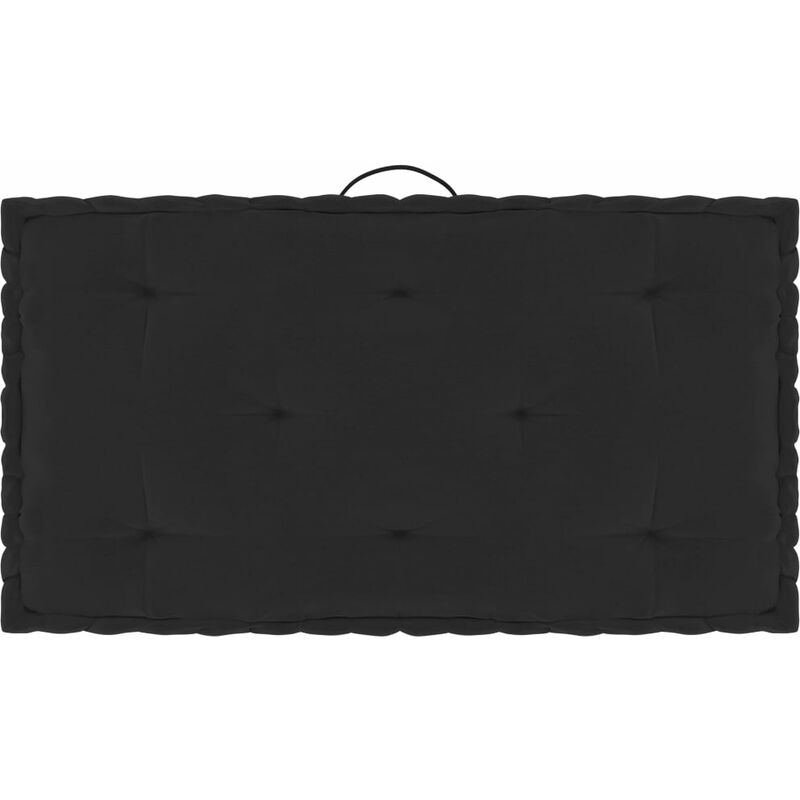 

Cojín para palé de suelo algodón negro 73x40x7 cm - Negro