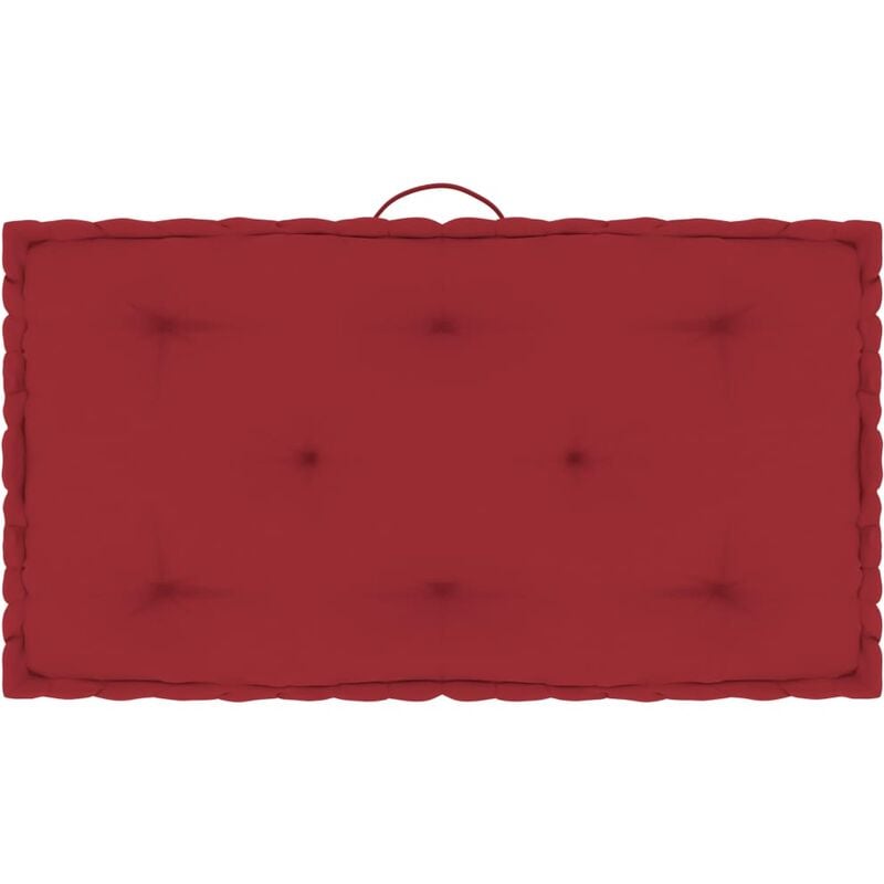 

Cojín para palé de suelo algodón rojo burdeos 73x40x7 cm - Rojo