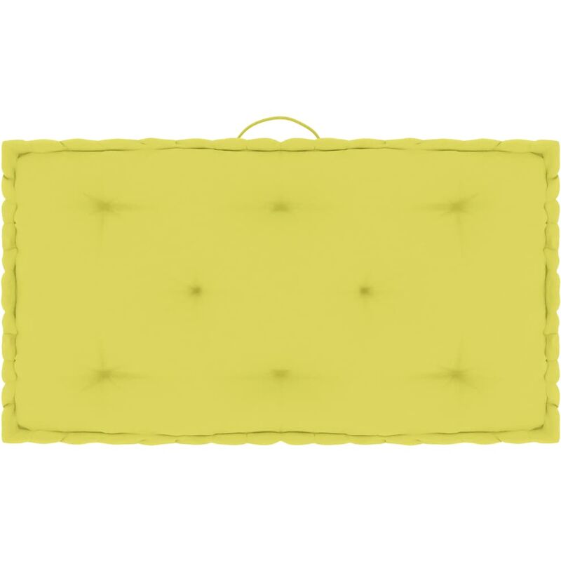 

Cojín para palé de suelo algodón verde manzana 73x40x7 cm - Verde