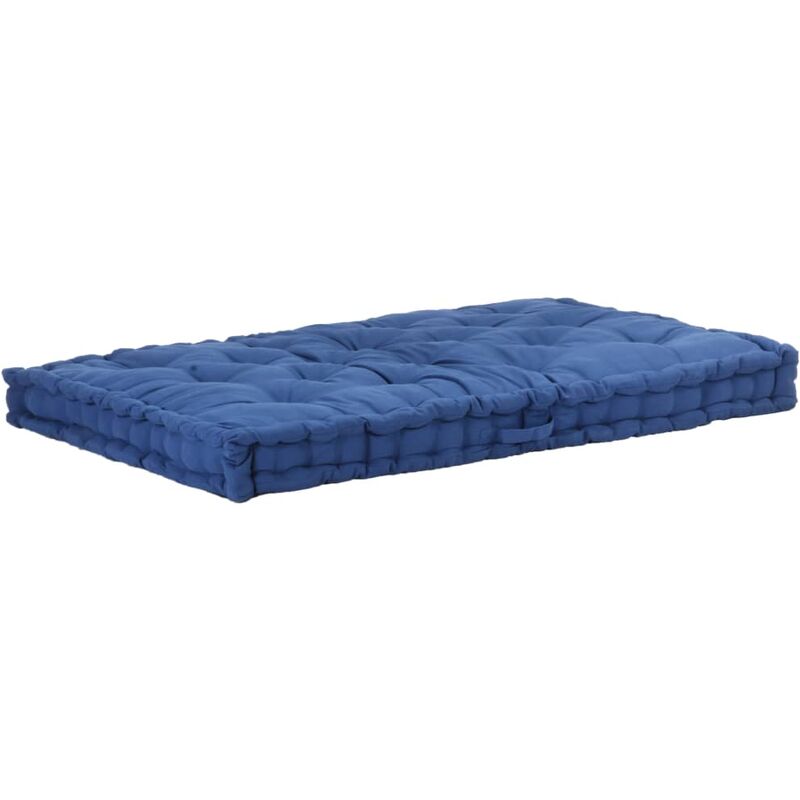 

Cojín para palés algodón azul claro 120x80x10 cm - Azul