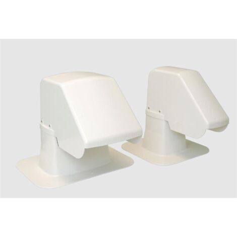 Col de cygne ABS 250 x 125 mm – Résistant aux UV et produits chimiques – Couleur blanche RAL 9002 – Pour installations VMC – Xtra