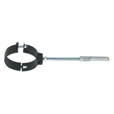 Col lourd noir 20 cm – Acier porcelaine lourd – Revêtement résistant aux températures élevées – Fixation tuyaux cheminées – Friulsider