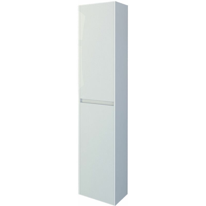 

Columna de Bańo Auxiliar suspendida, dos puertas contemporáneo, color blanco, y gran capacidad de almacenamieno, 140 x 30 x 25 cm