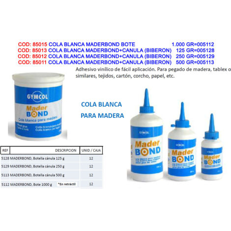 Cola Blanca Maderbond con Canula 250g