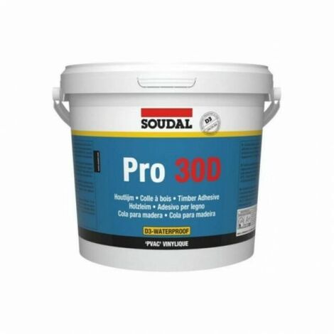 COLA BLANCA RESISTENTE AL AGUA PRO 30D ( D3 ) 5 KG - SOUDAL