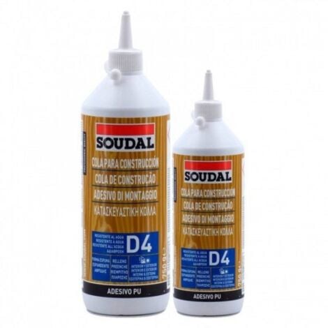 COLA PU RESISTENTE AL AGUA 66A ( D4 ) 750 GR - SOUDAL