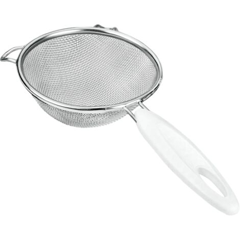 Colabrodo inox manico plastica rete media cm 14 m - metaltex