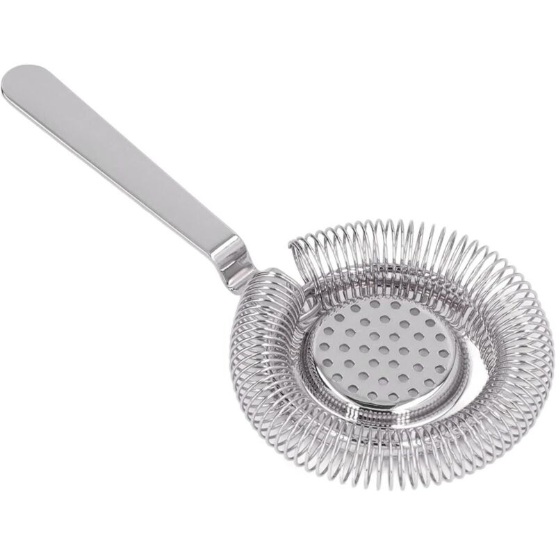 Csparkv - Colador colador de barra, colador de cóctel profesional de acero inoxidable para fiestas de restaurantes y bares (plata)