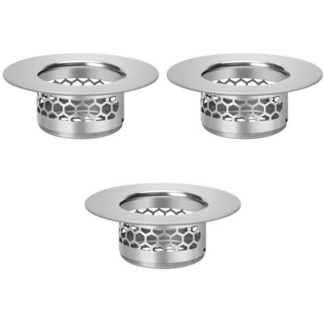 Colador de acero inoxidable de 3,2 cm (1,25 pulgadas) para fregadero, bañera, lavabo, caravana, paquete de 3 filtros de malla.