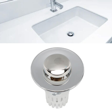 Colador de desagüe con cesta de ABS extraíble y tapón emergente de núcleo de cobre con recolector de pelo para lavabos y duchas en baños y duchas.
