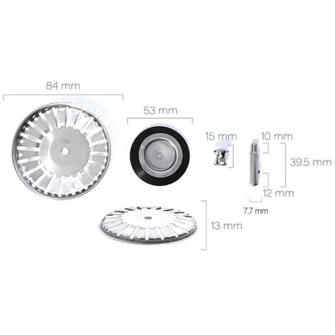 Colador de fregadero de baño, tapón de agua de acero inoxidable 304, filtro de agua de fregadero, accesorios de fregadero de cocina