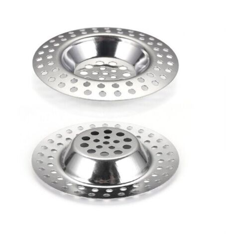 Colador de fregadero de cocina de 2 piezas, colador de fregadero de acero inoxidable, apto para lavavajillas