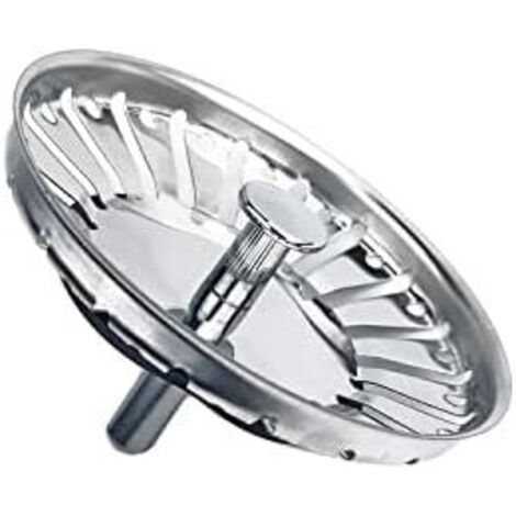 Colador de fregadero de cocina, tapón de fregadero, tapa de colador de fregadero de cocina, colador de fregadero de acero inoxidable, diámetro de 84 mm