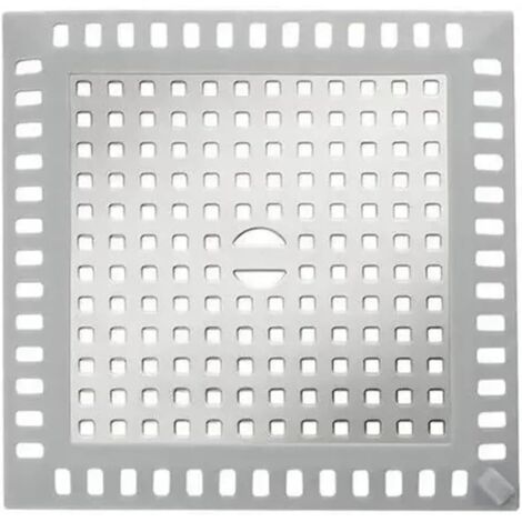 Colador de lavabo de baño antiobstrucción de acero inoxidable (cuadrado, plateado)