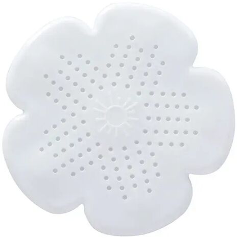 Colador de silicona para fregadero de cocina, clip para desagüe de ducha, protector de desagüe de bañera para suelo y ropa, color blanco, 1 unidad