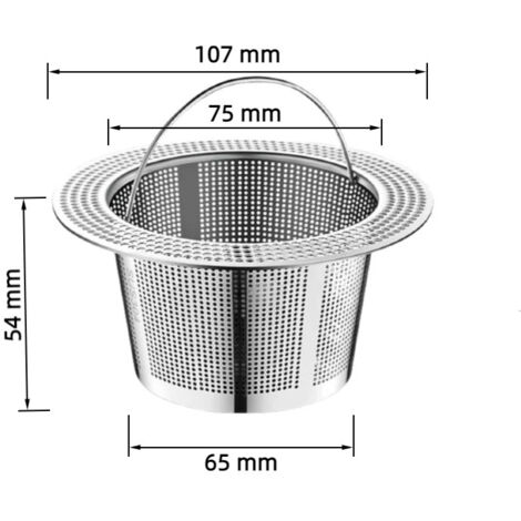 colador para fregadero de cocina, rejilla coladora para fregadero de cocina con asa, tapón de desagüe de acero inoxidable para fregadero de cocina, protección contra obstrucciones.