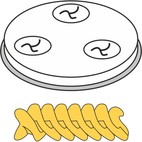 Colador para pasta FUSILLI, 5 orificios, diámetro 9 mm, MPF2.5/4 - Hendi 229361