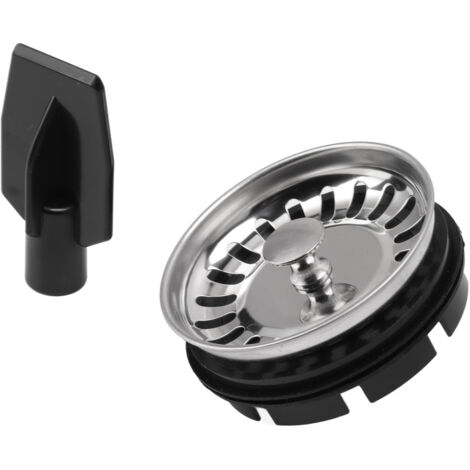 Colador para triturador de residuos alimentarios modelo 80, fabricado en ABS y acero inoxidable 304, con tapón resistente a la corrosión para el drenaje del agua.