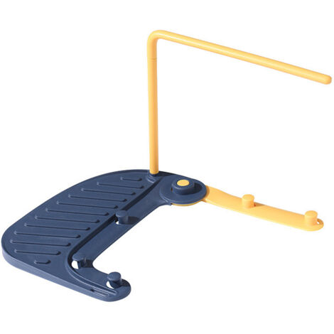 Colador triangular para fregadero de cocina - Desagüe de tres soportes para residuos, bolsa de malla de secado rápido para colar restos - Azul-Amarillo - 1 pieza