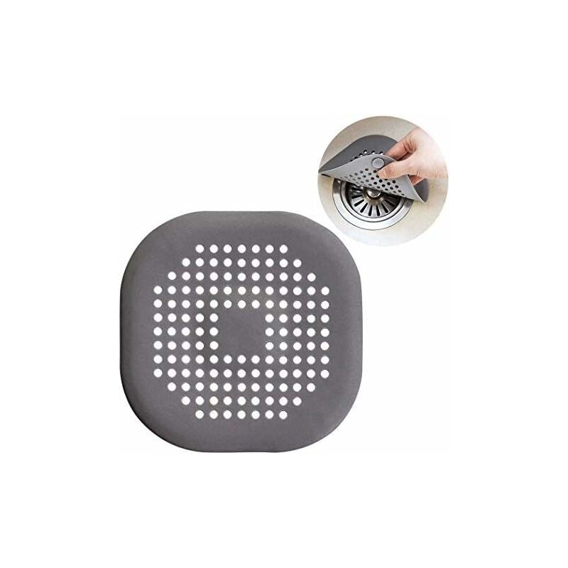 

Coladores de drenaje, colador de silicona de 3 piezas, colador de drenaje, filtro de canal, tapón de agua para cocina, baño (3 piezas, gris)
