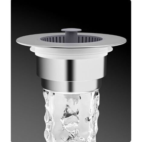 coladores de fregadero, tapones de desagüe de acero inoxidable para fregaderos con control excéntrico, antibloqueo, desagüe rápido (diámetro exterior 10,8 cm, diámetro interior)
