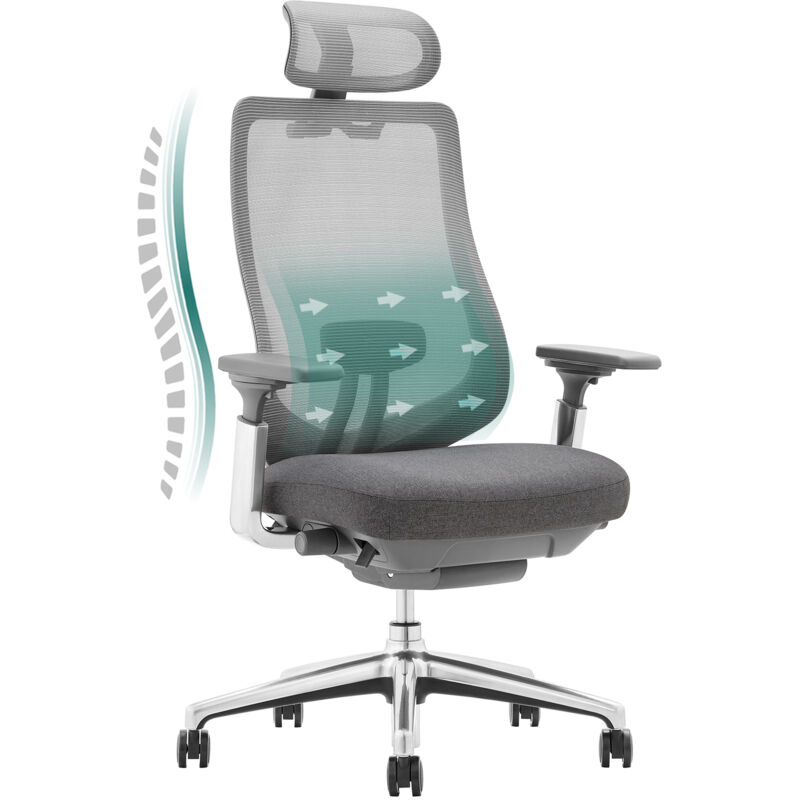 Chaises de bureau xk, gris foncé - Colamy