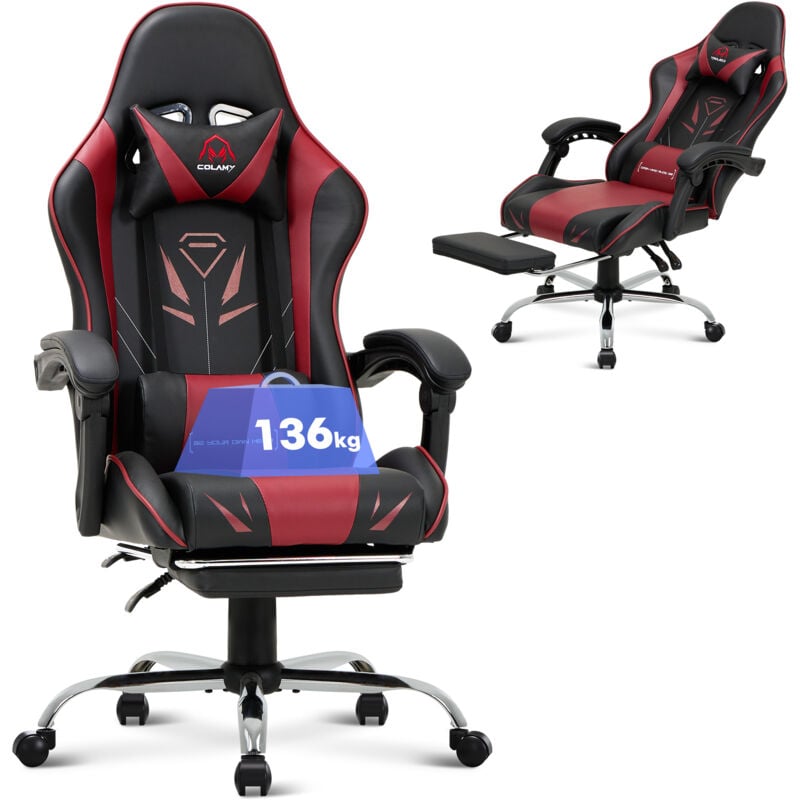 Chaises de bureau 6703, rouge - Colamy