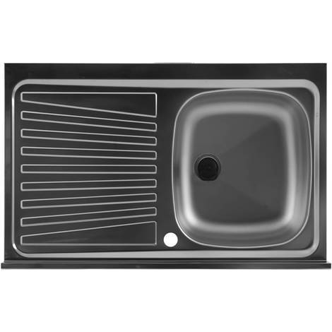 Lavello Cucina Inox Una Vasca.Colavene Lavello Inox 80x50 Cm Una Vasca Destra 80x50 Vasca A Sinistra 108020v