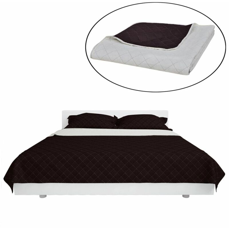 

Colcha acolchada a doble cara, color beige/marron, 170 x 210 cm