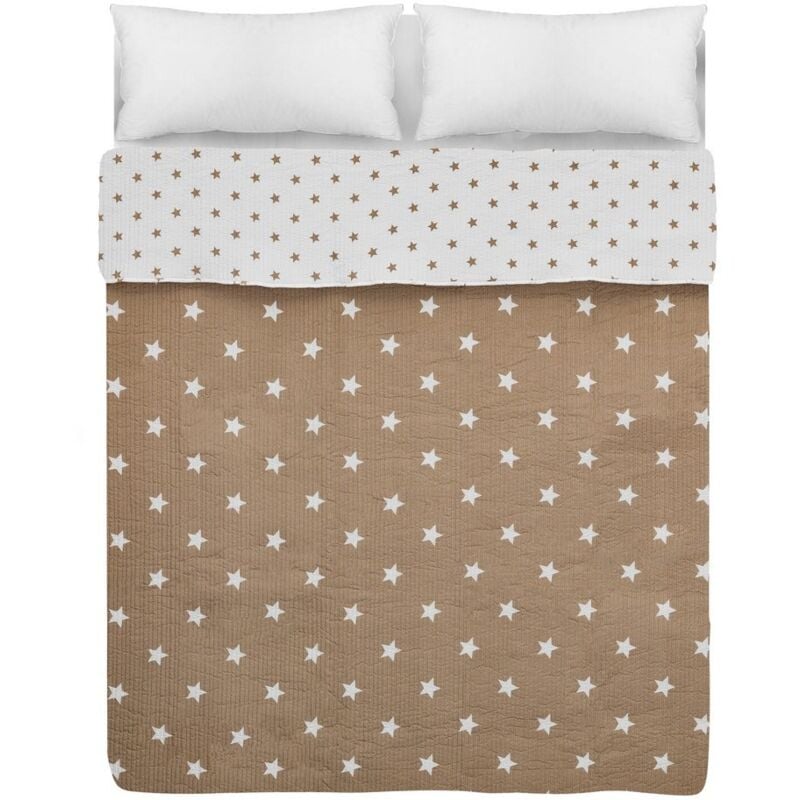 

Colcha bouti de estrella beige contemporánea de microfibra para cama de 150