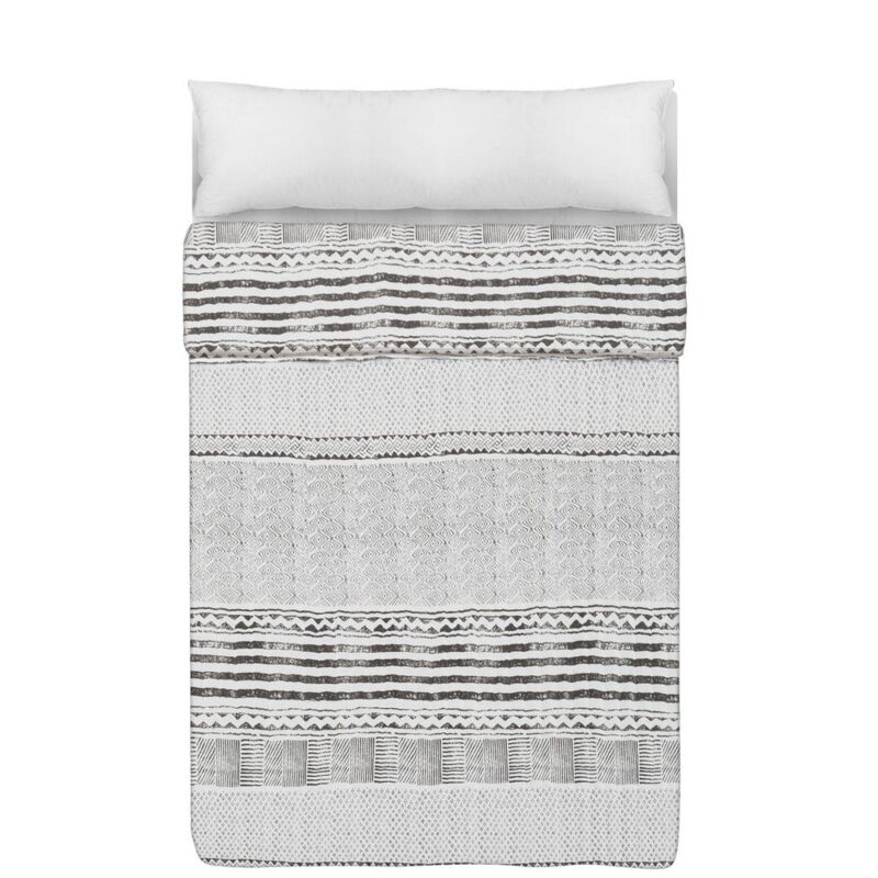 

Colcha bouti diseño gris exótica de microfibra para cama de135