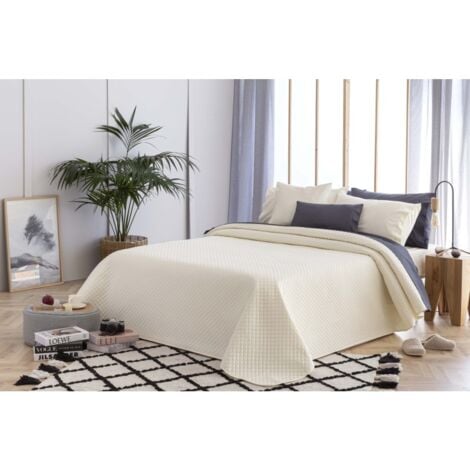 TODOCAMA Colcha rombo beige cama 140/150/160 - 250x260cm