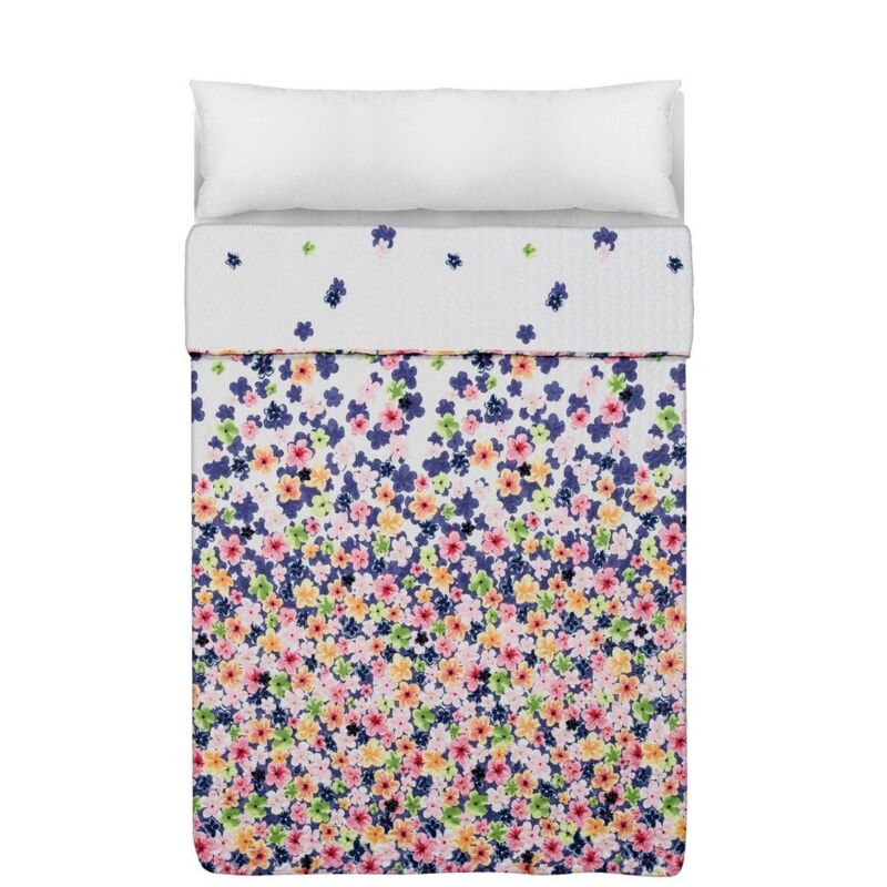 

Colcha bouti de flores rosa clásica de microfibra para camade 135