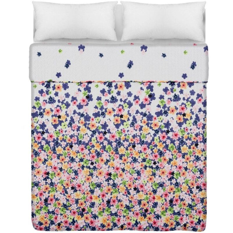 

Colcha bouti de flores rosa clásica de microfibra para camade 150 cm