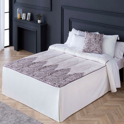 Edredón cama 180 a 90 EIBAR dibujo triángulos color lila, azul o beige