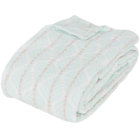Colcha jacquard azul claro Wild 240x260cm - Atmosphera créateur d'intérieur