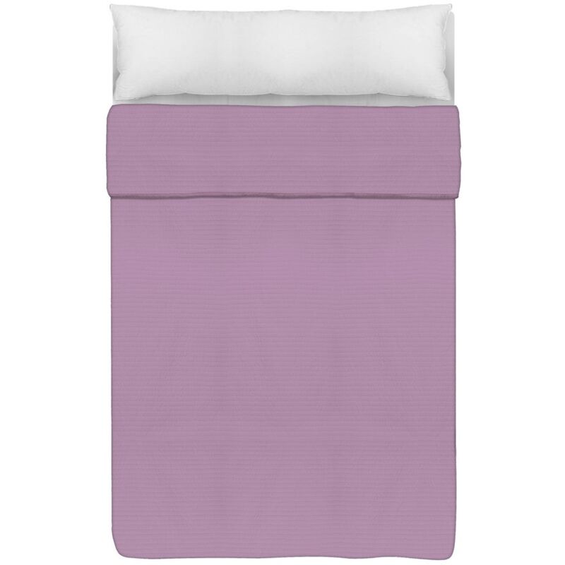 

Colcha lila de rayas clásica de microfibra para cama de 90 cm