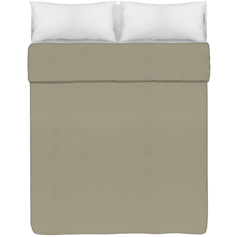 

Colcha para cama de 150 beige de rayas clásica de microfibra de 260x240 cm