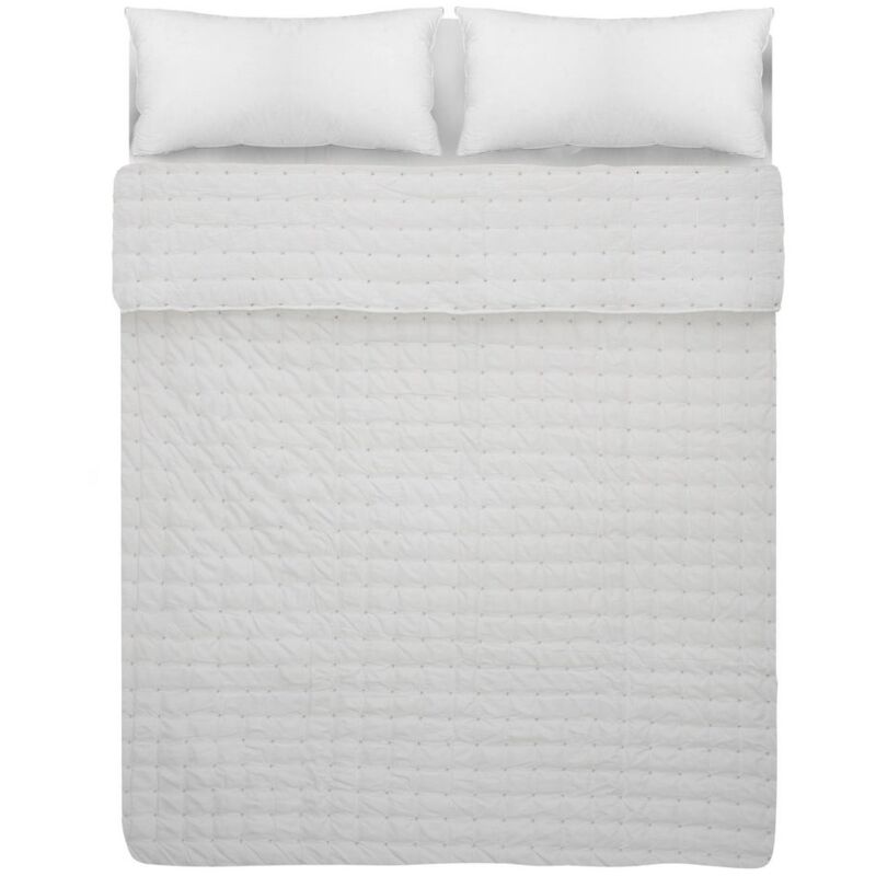 

Colcha para cama de 150 blanca de estrella clásica de microfibra de 260x250 cm