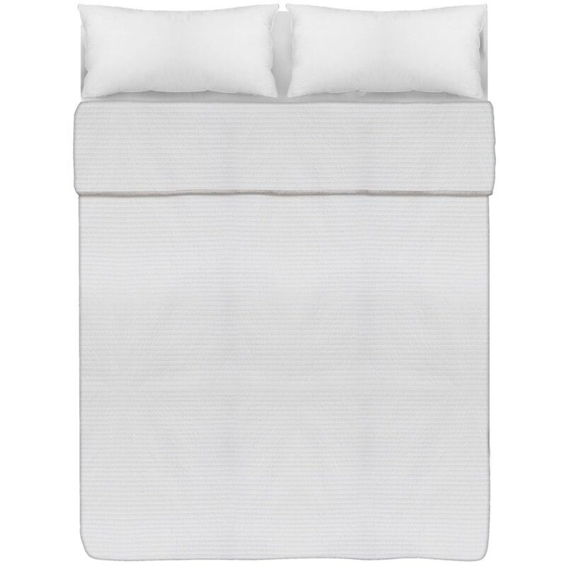 

Colcha para cama de 150 blanca de rayas clásica de microfibra de 260x240 cm