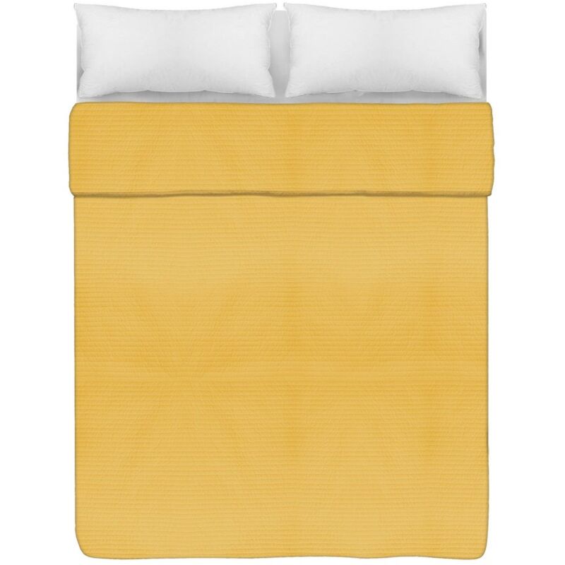 

Colcha para cama de 150 mostaza de rayas clásica de microfibra de 260x240 cm