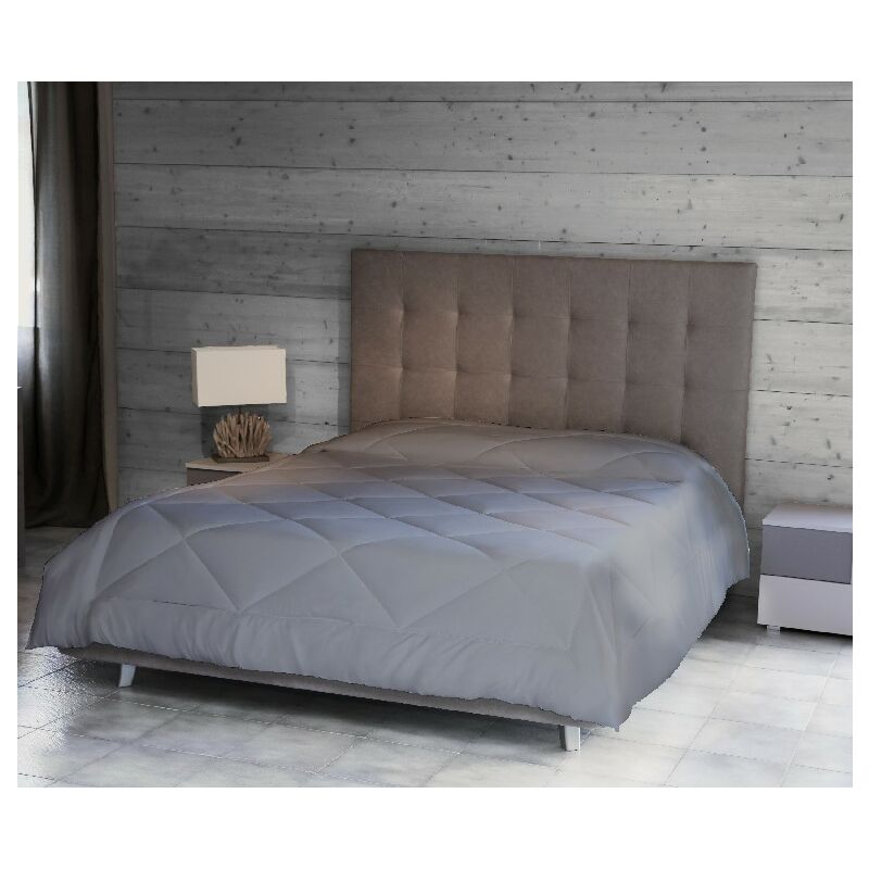 

Colcha Pearl - Color solido, doble, invierno - para cama - Gris en Microfibra, 260 x 250 cm