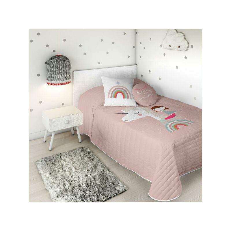 

Colcha Reversible Haciendo el Indio Unicorn Pink