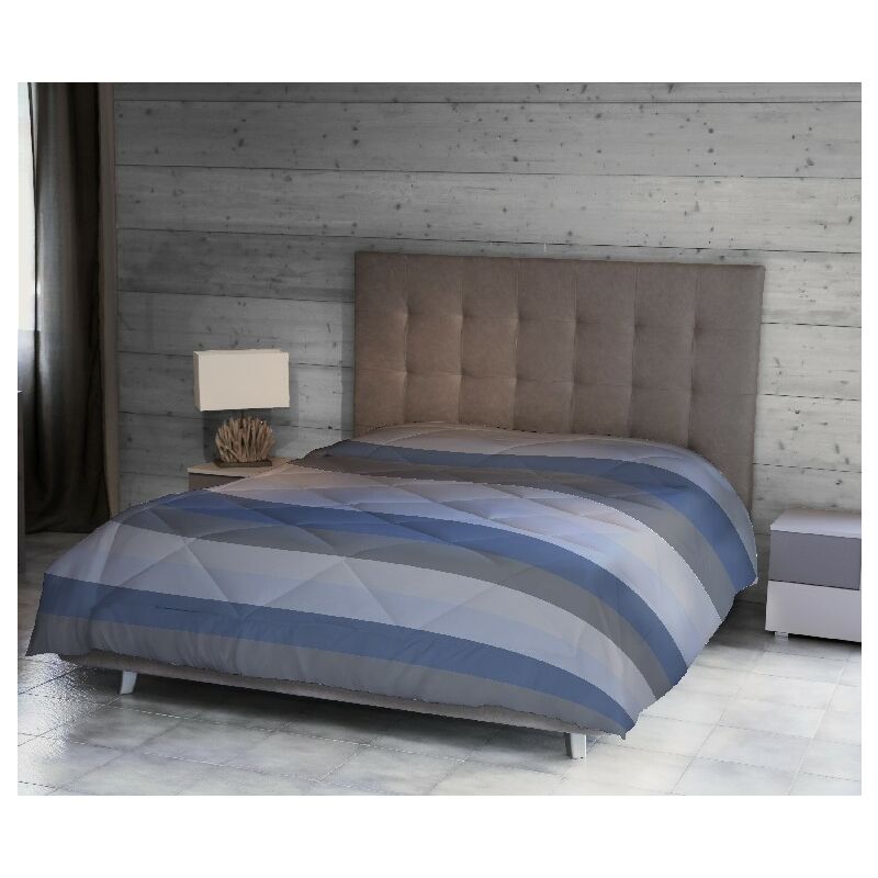 

Colcha Robert - Geometrico, individual, invierno - para cama - Azul, Azul claro, Gris en Microfibra, 170 x 250 cm