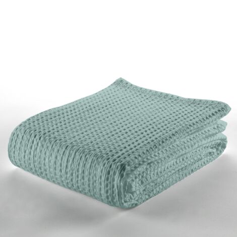 Colcha tejida Banús color Aqua. Cama de 135/140 cm