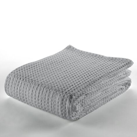 Colcha tejida Banús color Perla. Cama de 105 cm