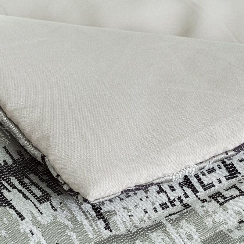 

Colcha trazos gris Jacquard de tela de poliéster para cama de 135 cm